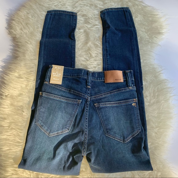 MADEWELL Magic Pocket 9" Mid-Rise Skinny Jeans Campton Wash size 24 NEW - Picture 6 of 14